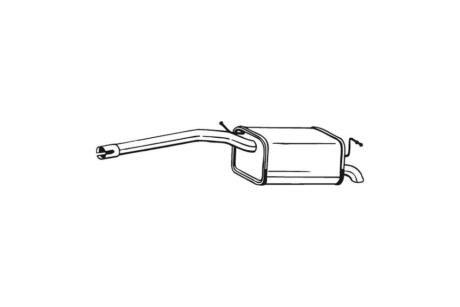 Глушник, алюм. сталь, задн. частина VW CADDY III (07-10) BOSAL 233-505