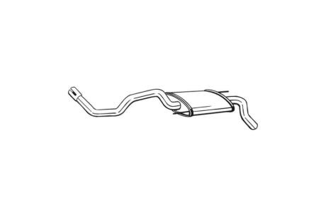 Глушитель, алюм. cталь, задн. часть VOLKSWAGEN POLO 1.4i -16V (10/99-10/01) HTB BOSAL 233-639
