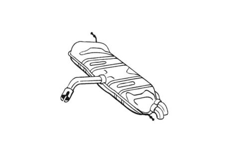 Глушник, алюм. сталь, задн. частина VOLKSWAGEN GOLF V 2.0 TDi 10/03- BOSAL 233-723
