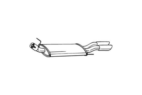 Глушник, алюм. сталь, задн. частина VOLKSWAGEN GOLF III 2.0 GTi (08/92 - 07/93) BOSAL 233-731