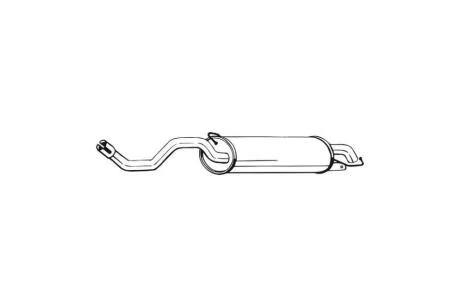 Глушитель, алюм. cталь, задняя часть VW BEETLE 01- BOSAL '279-399