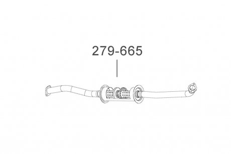 Резонатор алюминизированная cталь 1102 (инж) BOSAL 279-665