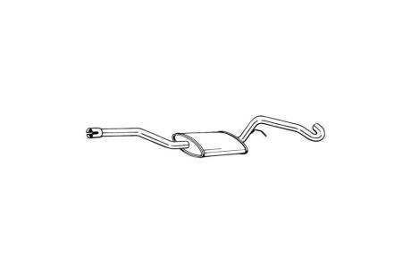 Глушитель, алюм. сталь, средн. часть FORD KUGA 12- BOSAL 284-813