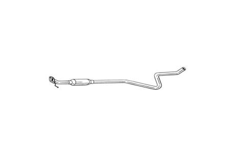 Глушник, алюм. сталь, середн. частина FORD FIESTA 1.25i -16V (07/08-05/12) HTB BOSAL 285-389