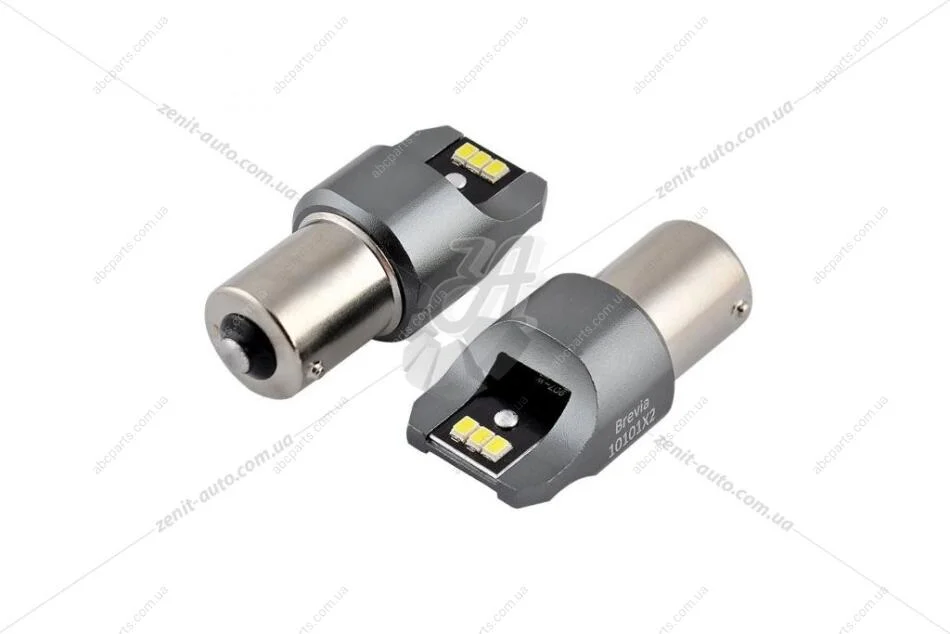 Лампа светодиодная 12/24V S25 P21W BA15s (6SMD 30x20) 6000K CANBUS Non-Polar белый (к-т 2шт) Brevia BREVIA 10101X2 (фото 1)