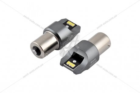 Лампа світлодіодна 12/24V S25 P21W BA15s (6SMD 30x20) 6000K CANBUS Non-Polar білий (к-т 2шт) BREVIA 10101X2