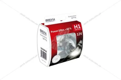 Лампа галогенная H1 12V 55W P14,5s +60% 3400K EXTRA LIGHT (к-т 2шт) Brevia BREVIA 12010PUS