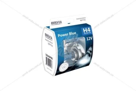 Лампа галогенная H4 12V 60/55W P43t Power Blue 4200K EXTRA LIGHT (к-т 2шт) Brevia BREVIA 12040PBS