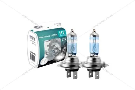 Лампа галогенна H7 12V 55W PX26d +100% 3700K EXTRA LIGHT (к-т 2шт) Brevia BREVIA 12070MPS