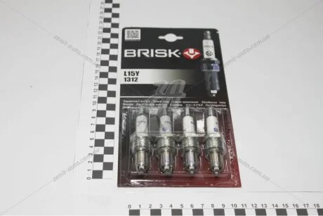 Свіча запалювання 2101-99/1102/2141/412 (зазор 0,7мм) б/резистора (ключ 21) (кратно 4) CLASSIC BRISK L15Y