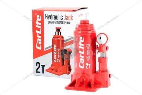 Домкрат гидравлический бутылочный 2 т CARLIFE CarLife BJ402