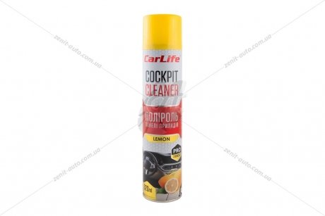 Полироль панели приборов Cockpit Cleaner 320мл лимон CarLife CF322