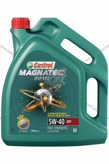 Масло ДВС 5W-40 MAGNATEC DIESEL DPF API SN/CF, ACEA C3, GM dexos2, 5л, синт. CASTROL 1502BA