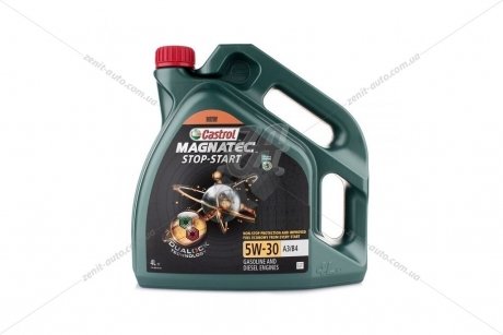 Масло ДВС 5W-30 MAGNATEC STOP-START ACEA A3/B4, 4л, синт. CASTROL 15C94E