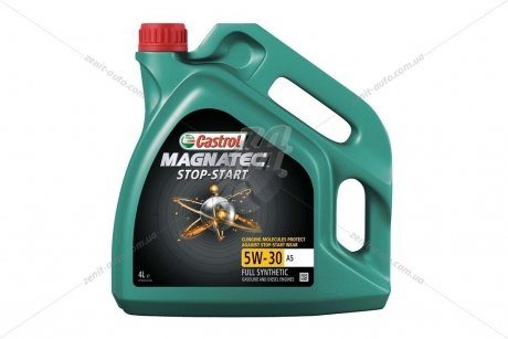 Масло ДВС 5W-30 MAGNATEC STOP-START API SN, ACEA A5/B5, ILSAC GF-5, 4л, синт. CASTROL 15CA43