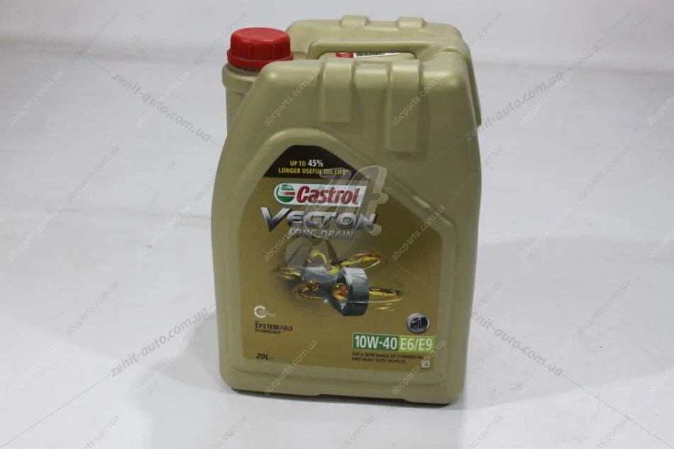 Олива моторна 10W-40 Castrol VECTON LONG DRAIN CK-4, ACEA E6/E9,E8/E11, 20л, синт. CASTROL '1616F0 (фото 1)