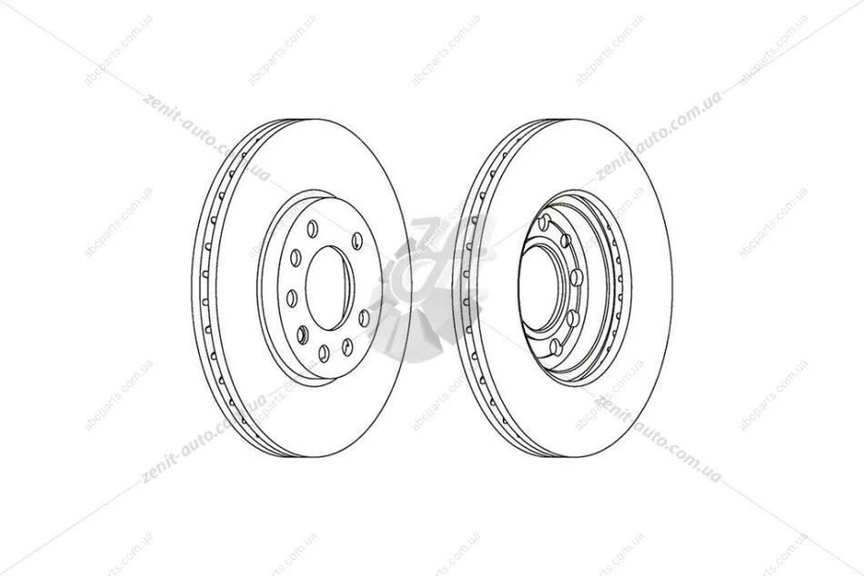 Диск тормозной передний (кратно 2) Opel Astra (G,H), Zafira (A,B) CHAMPION 562070CH (фото 1)