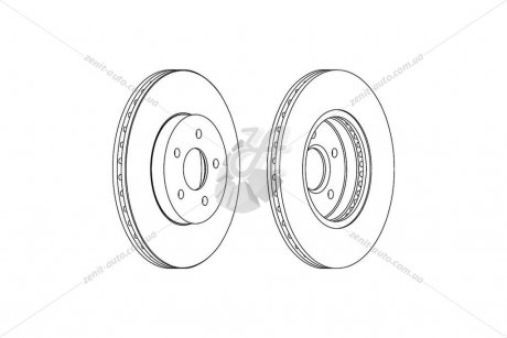 Диск тормозной передний (кратно 2) Ford Mondeo III (00-07) CHAMPION 562180CH