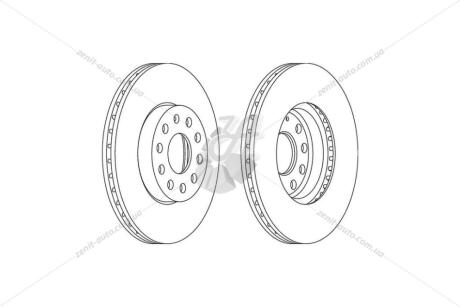 Диск гальмівний передній (кратно 2) Audi A3 (03-20),Q2 (16-)/Skoda Karoq (17-), Octavia (04-13) Octavia III (12- CHAMPION 562235CH