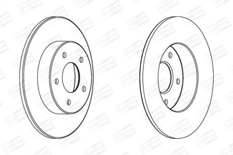 Диск тормозной задний (кратно 2) Nissan Almera (00-06), Primera (02-) CHAMPION '562264CH