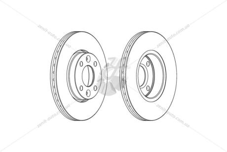 Диск тормозной передний (кратно 2) Renault Clio III, Megane II, Logan (07-)/ Nissan Micra (03-), Note (06-12) CHAMPION 562268CH