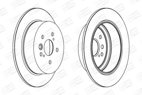 Диск тормозной задний (кратно 2) Toyota Rav 4 (I,II) CHAMPION '562288CH