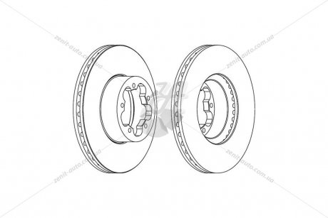 Диск тормозной передний (кратно 2) Ford Transit (06-14), Transit Tourneo (06-14) CHAMPION 562540CH