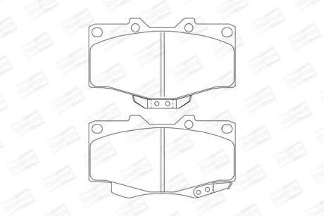 Колодки тормозные дисковые передние Toyota Land Cruiser (J7,J8,J9), 4 Runner (II,III) CHAMPION '572140CH