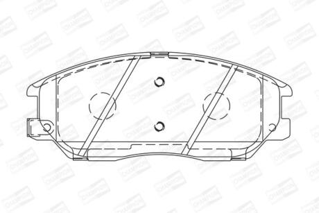 Колодки тормозные дисковые передние Hyundai Terracan (03-06)/ SsangYong Rexton/Rexton II CHAMPION '572518CH