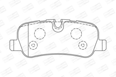 Колодки тормозные дисковые задние Land Rover Range Rover Sport I, Discovery (III,IV) CHAMPION '572522CH