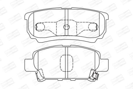 Колодки тормозные дисковые задние Mitsubishi Lancer (IX,X), Outlander (I,II) CHAMPION '572547CH