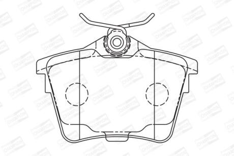 Колодки тормозные дисковые задние Citroen C5 III/ Peugeot 407 (04-11) CHAMPION '573133CH