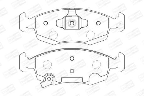 Колодки тормозные дисковые передние Fiat Panda (12-) CHAMPION '573366CH