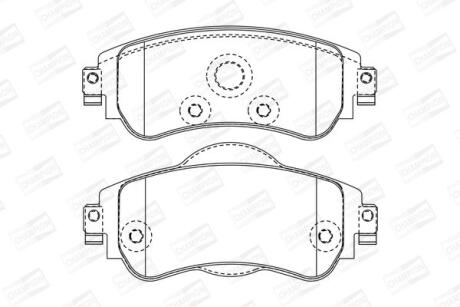 Колодки тормозные дисковые передние (с болтами) Citroen C4 II CHAMPION '573399CH