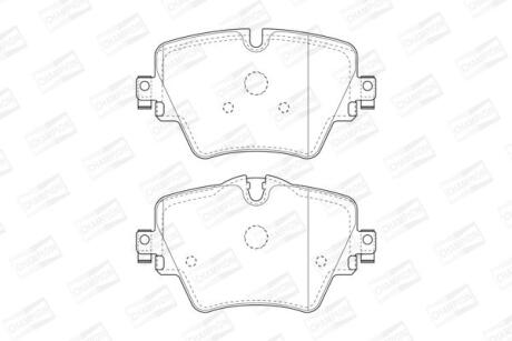 Колодки тормозные дисковые передние BMW 1 (F40), 3 (G20,G80), 5 (G30,F90), X3 (G01,F97) CHAMPION '573612CH (фото 1)