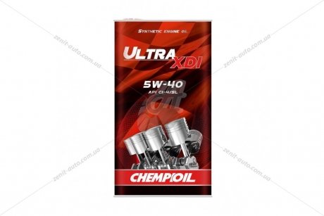 Масло ДВС 5W-40 Ultra XDI CI-4/SL, ACEA B4/A3, VW 502.00/505.00, 5л, синт.(metal) Chempioil CH9703-5ME