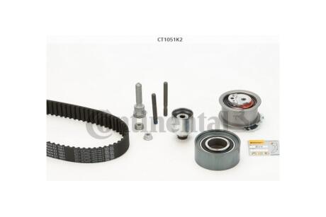 Комплект ременя ГРМ Skoda Octavia II 2,0d 04>10 sch>, VW Passat 2,0d 05>10 sch> Contitech CT1051K2
