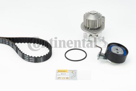 Комплект ременя ГРМ з помпою PSA 206 1,4i 8V eng>, Nemo Bipper Qubo Fiorino 1,4i 08> Contitech CT1067WP1