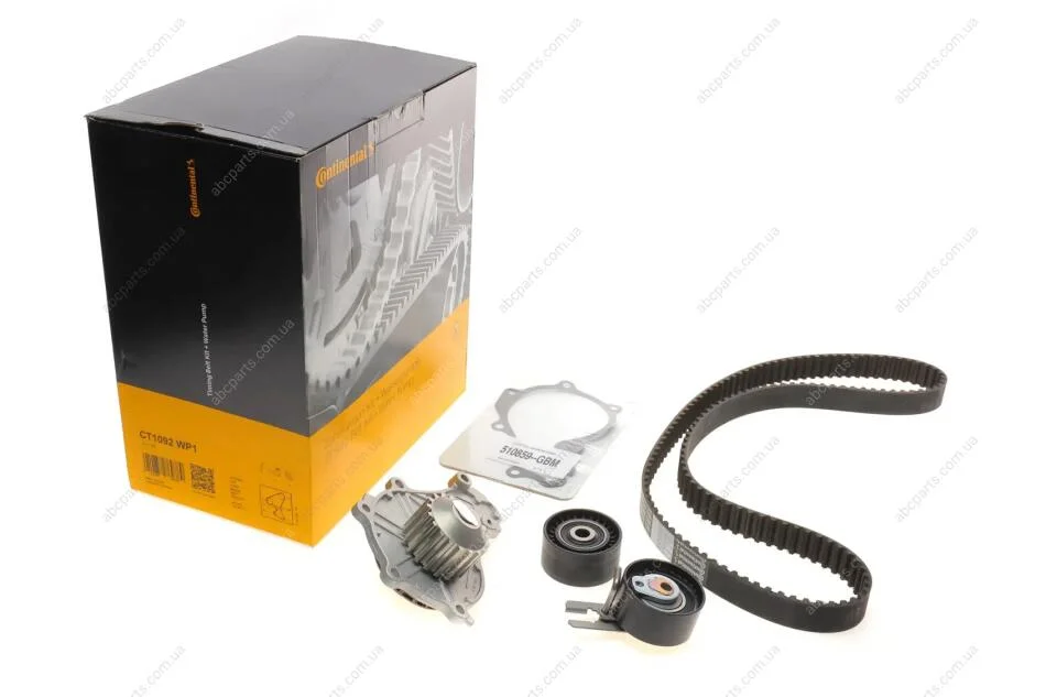 Комплект ремня ГРМ с помпой PSA Berlingo Partner 1,6HDI 05>08, 08>, Jumpy Expert 1,6HDi 07> ContiTech Contitech CT1092WP1 (фото 1)