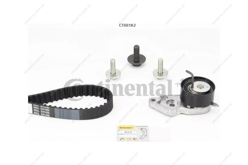 Комплект ременя ГРМ Ford Fiesta Fusion 1,25i 1,4i 1,6i >04/05, Focus II 1,4i 1,6i >04/05 ContiTech Contitech CT881K2 (фото 1)