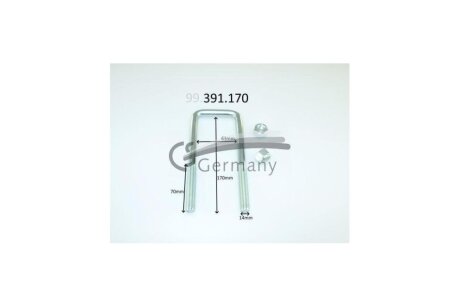 U-Болт ресори (стрем’янка 170x63 M14) Nissan Navara D40 (05-) (99.391.170) CS Germany '99391170