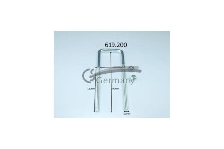 U-Болт ресори (стрем’янка 200x63 M10) Nissan Navara D22 (98-) (99.619.200) CS Germany '99619200