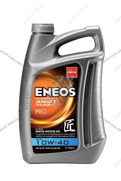Олива моторна 10W-40 ENEOS PRO API SL/CF, ACEA A3/B4, 4л, н/синт. Eneos EU0040301N (фото 1)