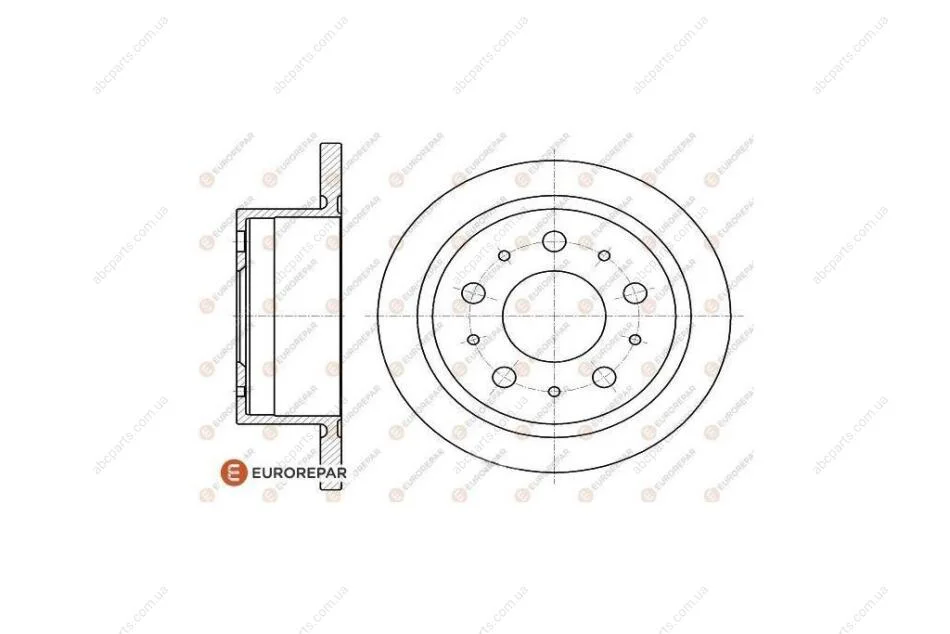 Диск гальмівний задній (кратно 2) DIAM 300 EP 16 Jumper3-Boxer3 Eurorepar EUROREPAR 1618865380 (фото 1)