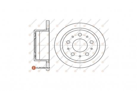 Диск тормозной задний (кратно 2) DIAM 300 EP 16 Jumper3-Boxer3 EUROREPAR 1618865380