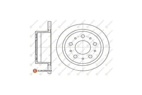 Диск гальмівний задній (кратно 2) DIAM 300 EP 16 Jumper3-Boxer3 Eurorepar EUROREPAR 1618865380