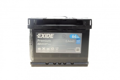 АКБ 6СТ-64 R+ (пт640) (необслуж) Premium EXIDE EA640