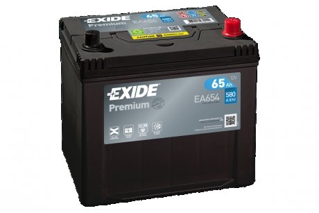 АКБ 6СТ-65 R+ (пт580) (необслуг) Asia Premium EXIDE EA654