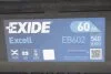 АКБ 6СТ-60 R+ (пт540) (необслуг)(низький) EXCELL Exide EXIDE EB602 (фото 4)