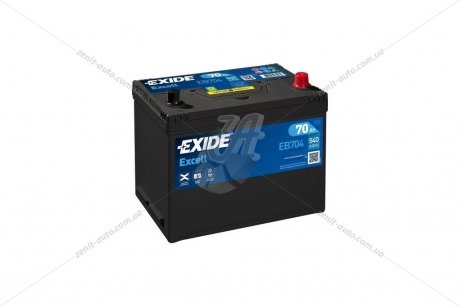 АКБ 6СТ-70 R+ (пт540) (необслуж) Asia EXCELL EXIDE EB704